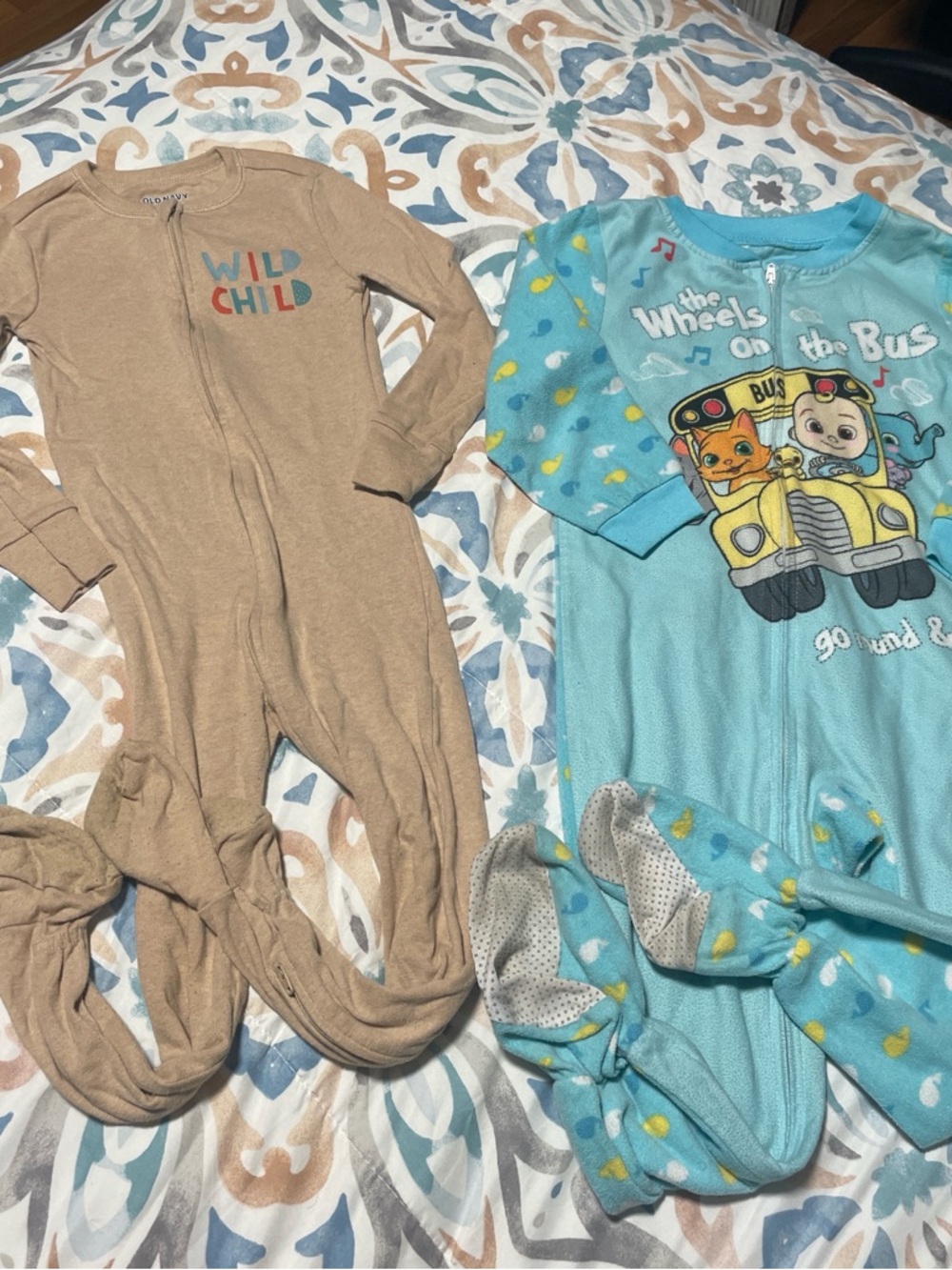 Old Navy Tan 'Wild Child' Footed One-Piece